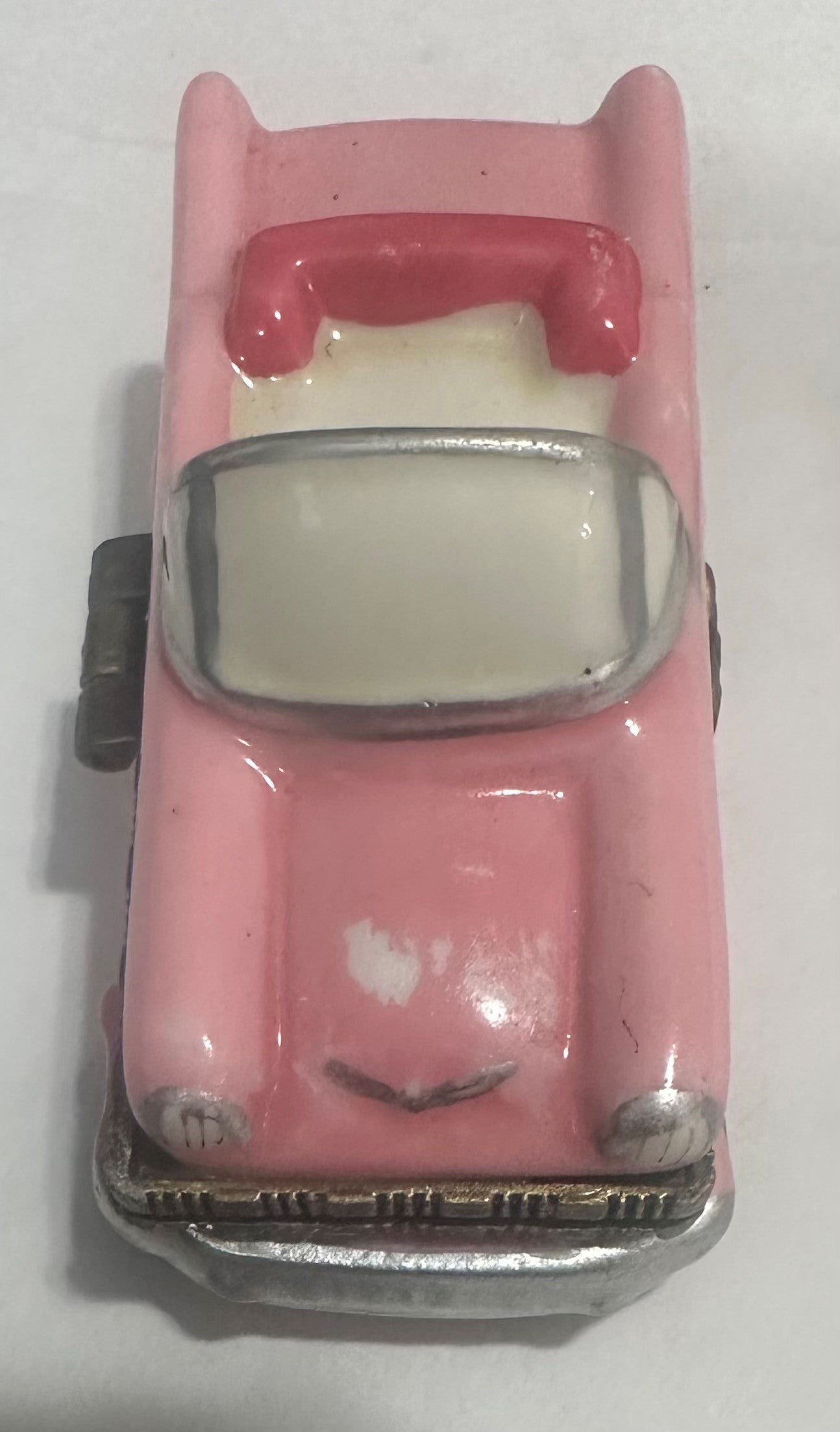 Porcelain Pink Cadillac Trinket Box With Burger And Drink