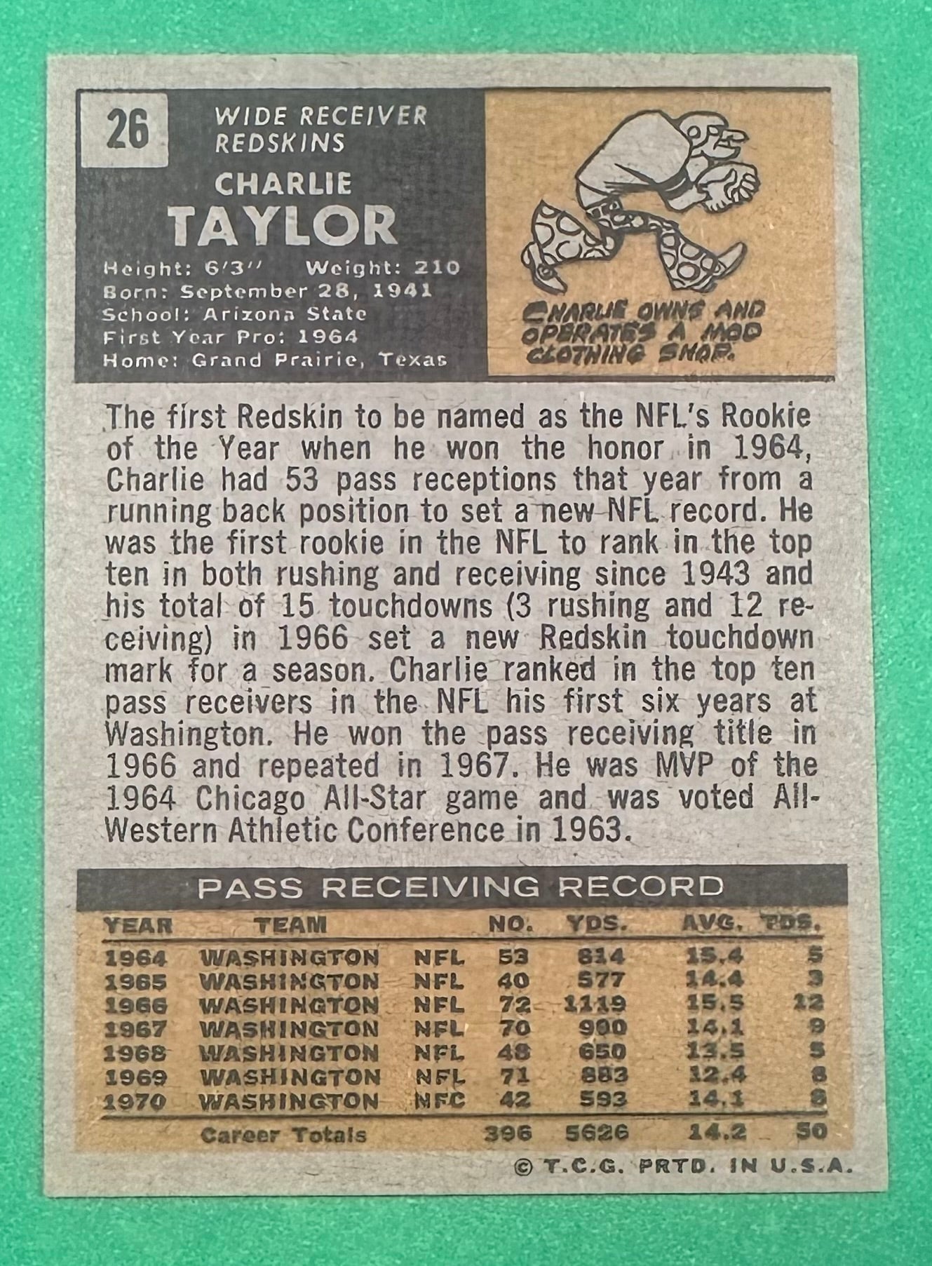 1971 Topps Charlie Taylor