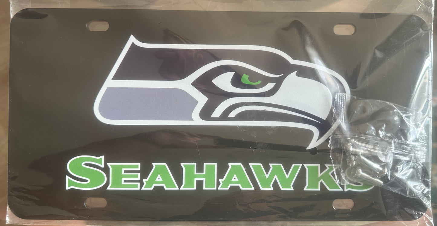 Seattle Seahawks Metal License Plate Cover