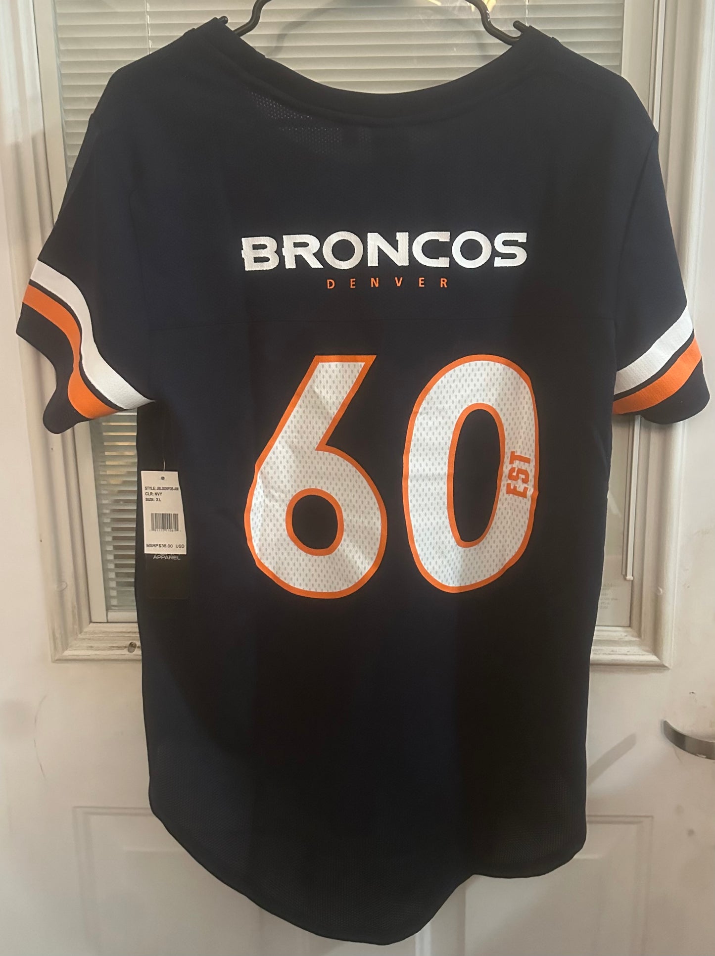 NWT Women’s XL ICER Brand Denver Broncos Jersey Shirt