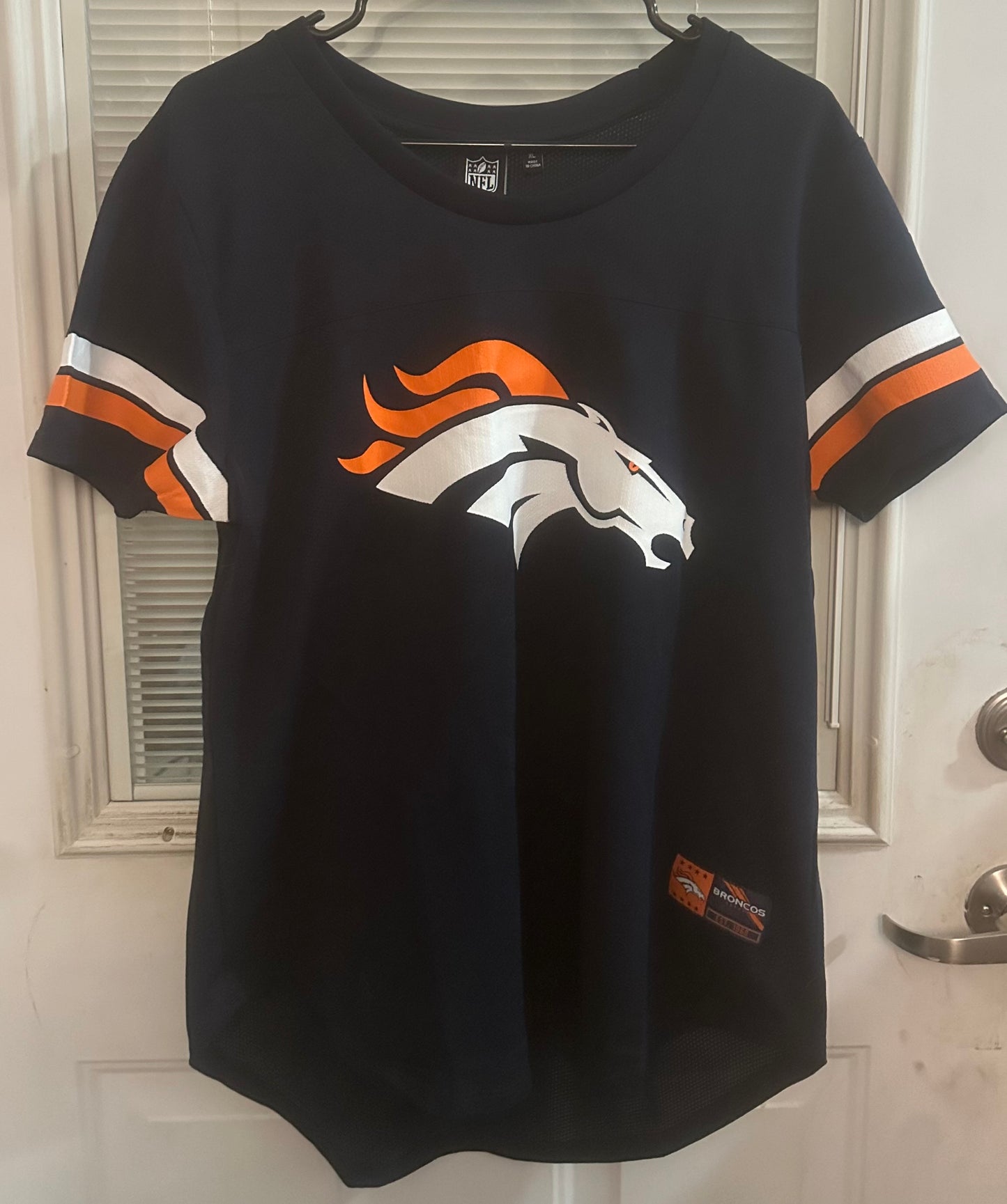 NWT Women’s XL ICER Brand Denver Broncos Jersey Shirt