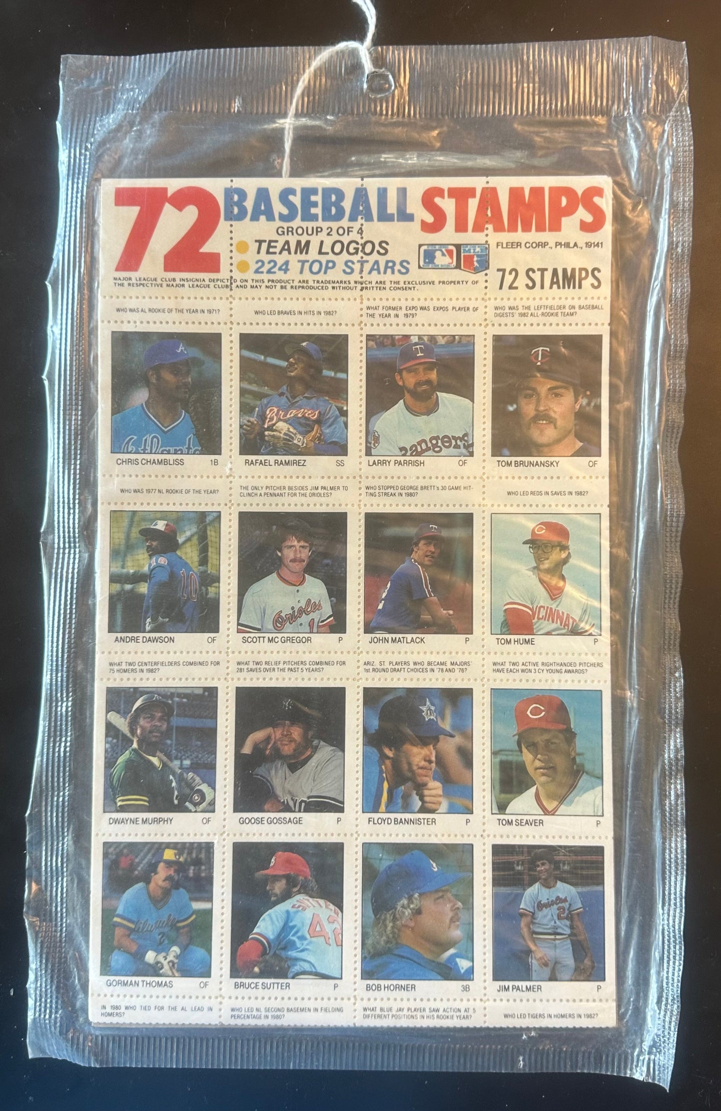 1983 Fleer Baseball Stamps Group 1-4 Sealed Sets