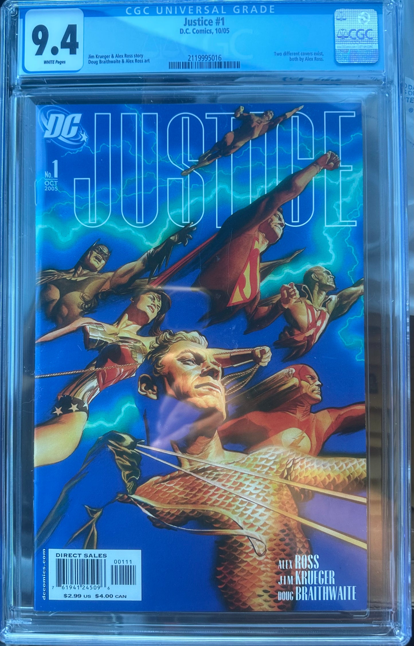 DC Comics Justice #1 CGC 9.4 White Pages