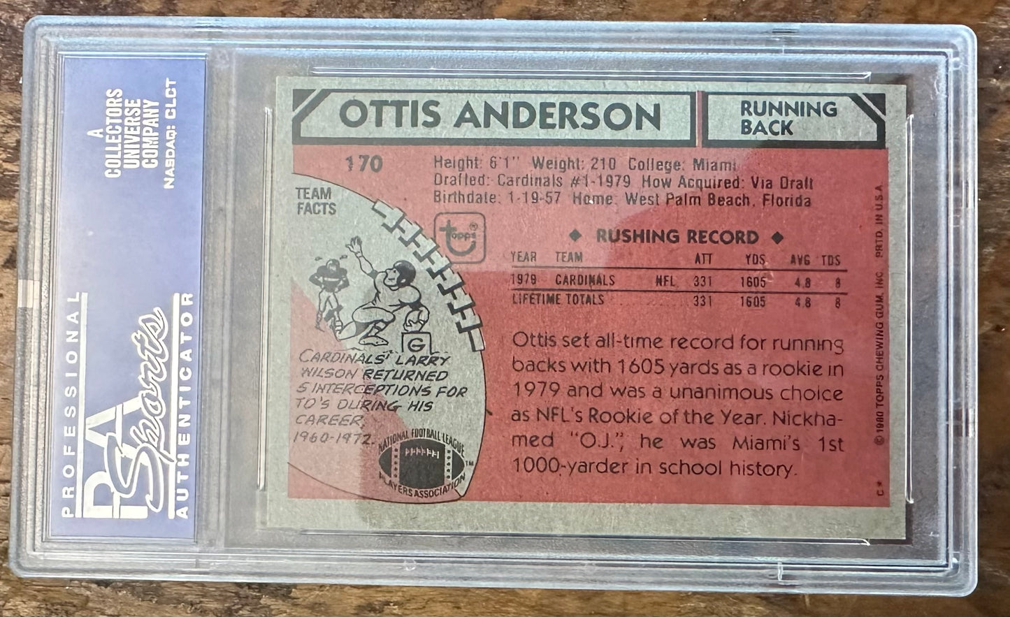 1980 Topps Ottis Anderson Rookie PSA 8