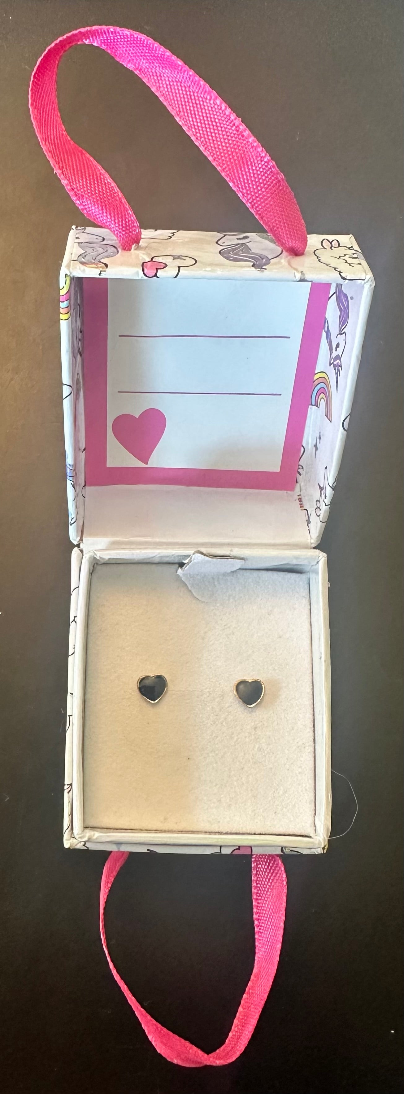 Claire’s Heart Shaped Earrings With Decorative Box