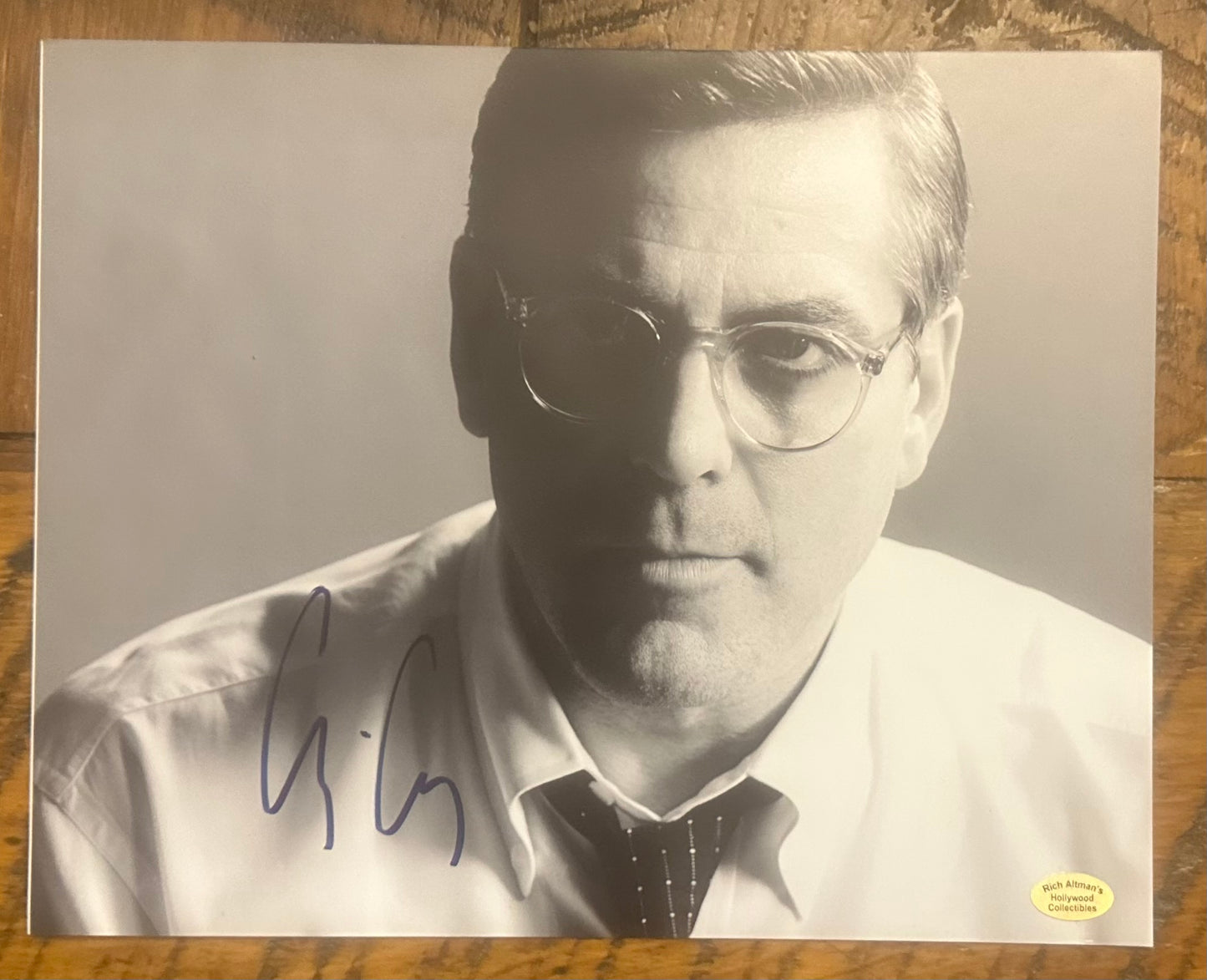 George Clooney Autographed Black & White 8x10 With COA