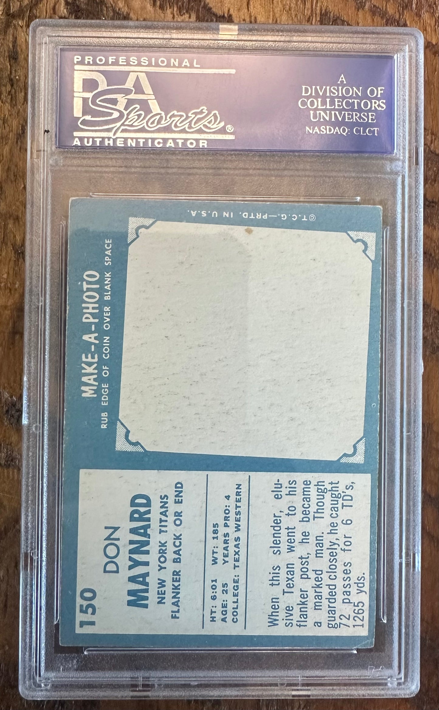 1961 Topps Don Maynard Rookie PSA 5